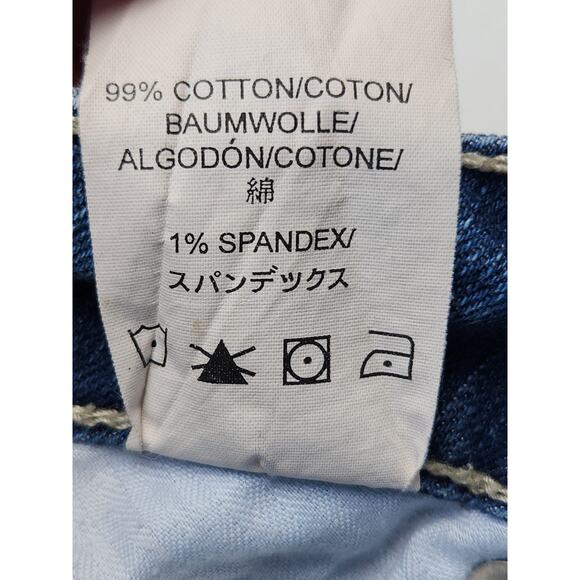 Silver jeans Aiko Women's 34x29 Blue Denim Distressed Holy Bootcut Med-Wash - Picture 9 of 10